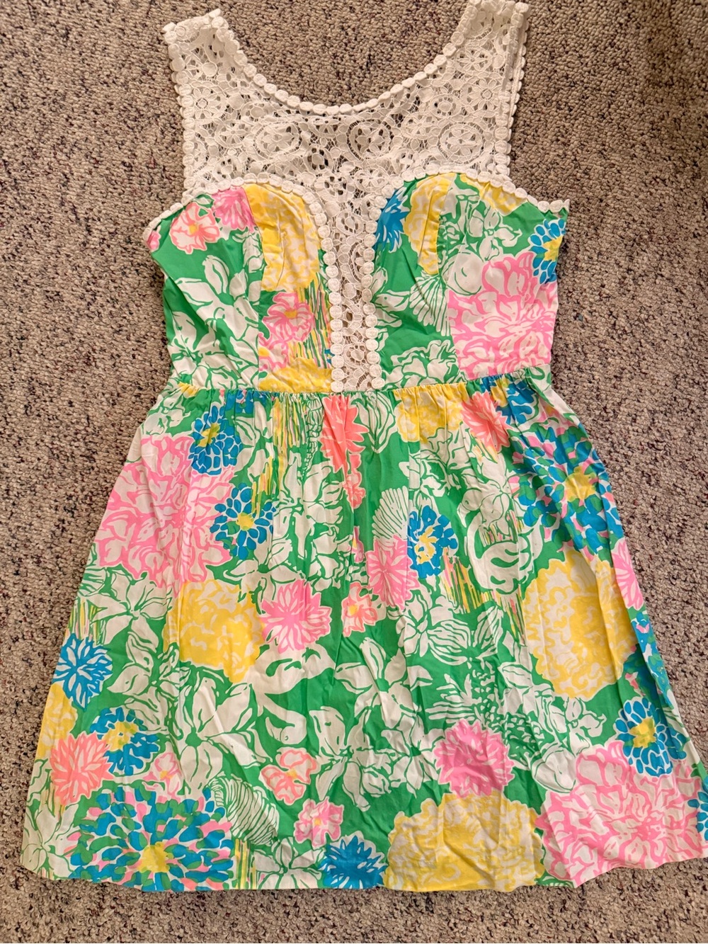 Lilly Pulitzer Floral Lace-Top Sundress